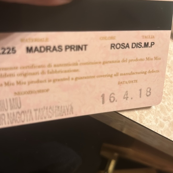 Miu Miu Madras Bifold /Long Wallet ~~ Hearts - Picture 13 of 16